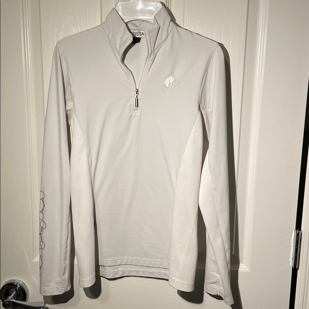 ARISTA White Long Sleeve Equestrian Top XS